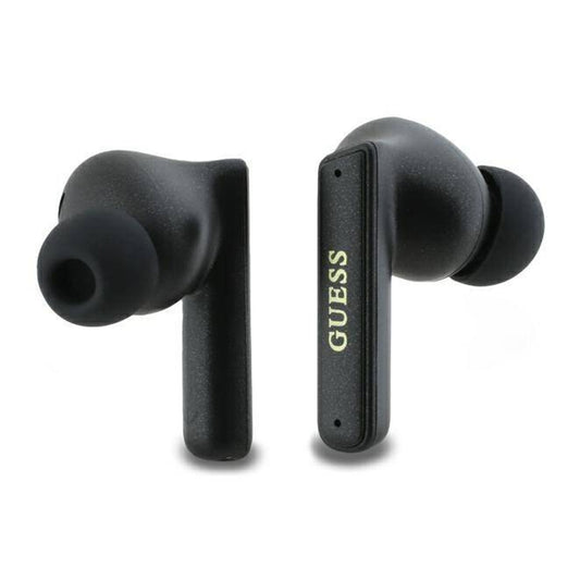 Handsfree Bluetooth Guess Capsule Logo Imprimé, TWS, ANC, Noir