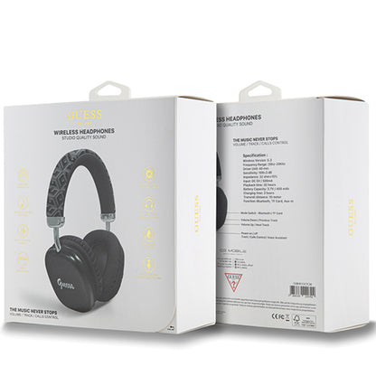 Kit mains libres Bluetooth Guess GCube avec logo script métallique, A2DP, Noir