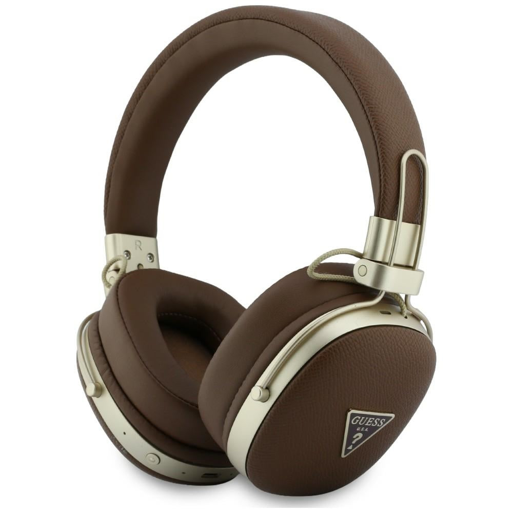 Handsfree Bluetooth Guess Grained Triangle Logo, A2DP, Brown