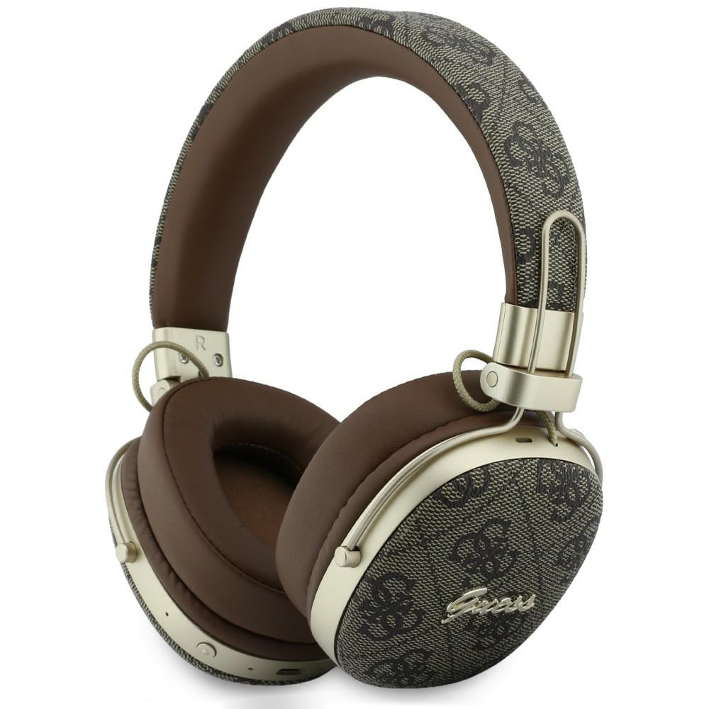 Casque Bluetooth Guess Metal 4G Script Logo, A2DP, Marron