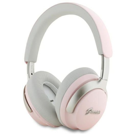Kit mains libres Bluetooth Guess Metal Script Logo, A2DP, ANC, Rose