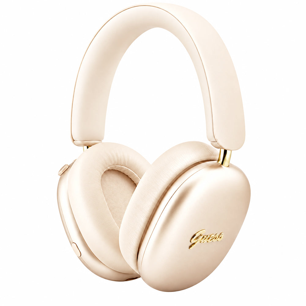 Kit mains libres Bluetooth Guess Metal Script Logo, A2DP, beige