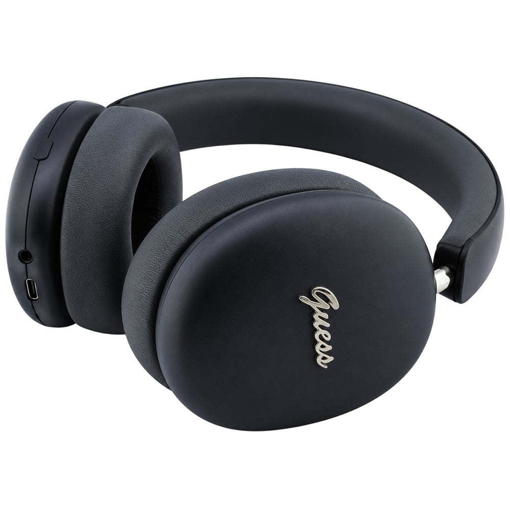 Kit mains libres Bluetooth Guess Metal Script Logo, A2DP, Noir