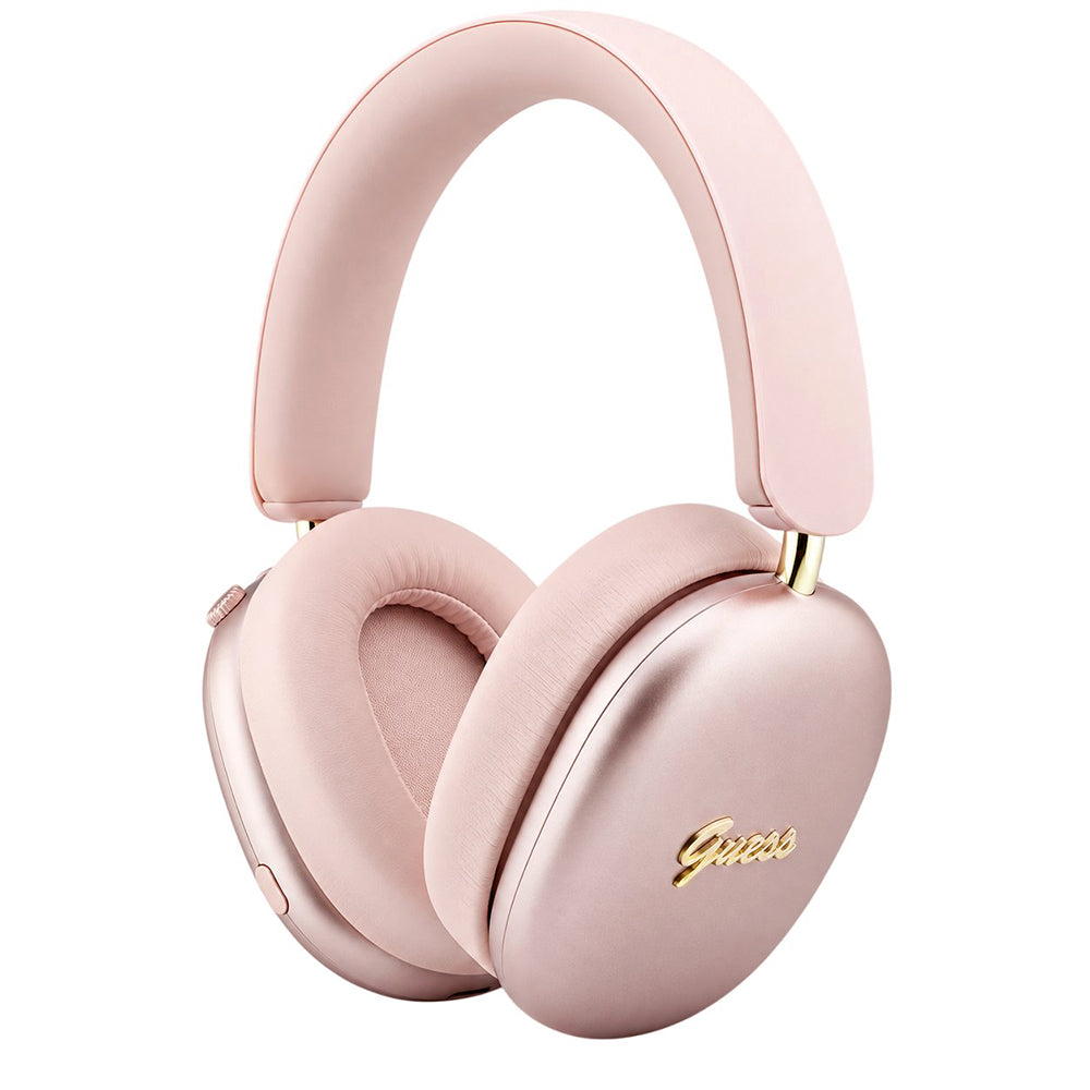 Kit mains libres Bluetooth Guess Metal Script Logo, A2DP, rose