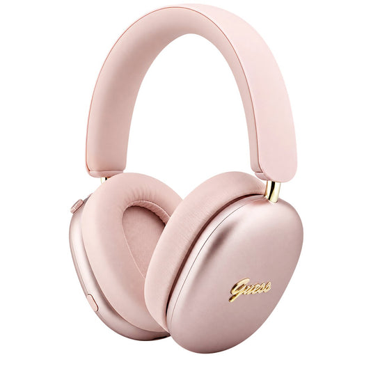 Kit mains libres Bluetooth Guess Metal Script Logo, A2DP, rose