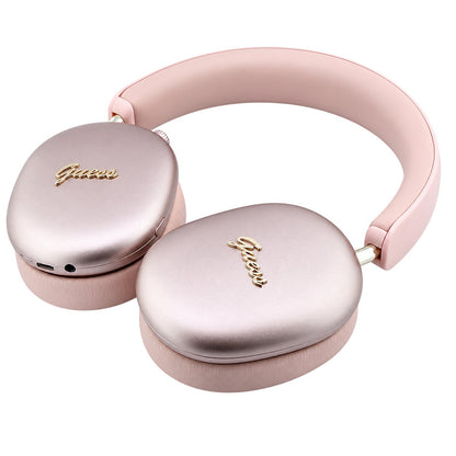 Kit mains libres Bluetooth Guess Metal Script Logo, A2DP, rose