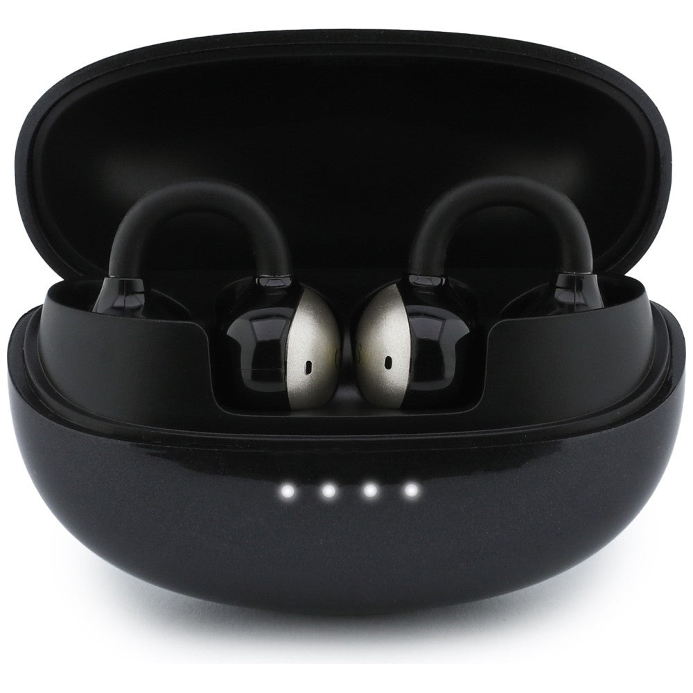 Casque Bluetooth mains libres Guess finition métallique pièces électroplacées classique, TWS, noir