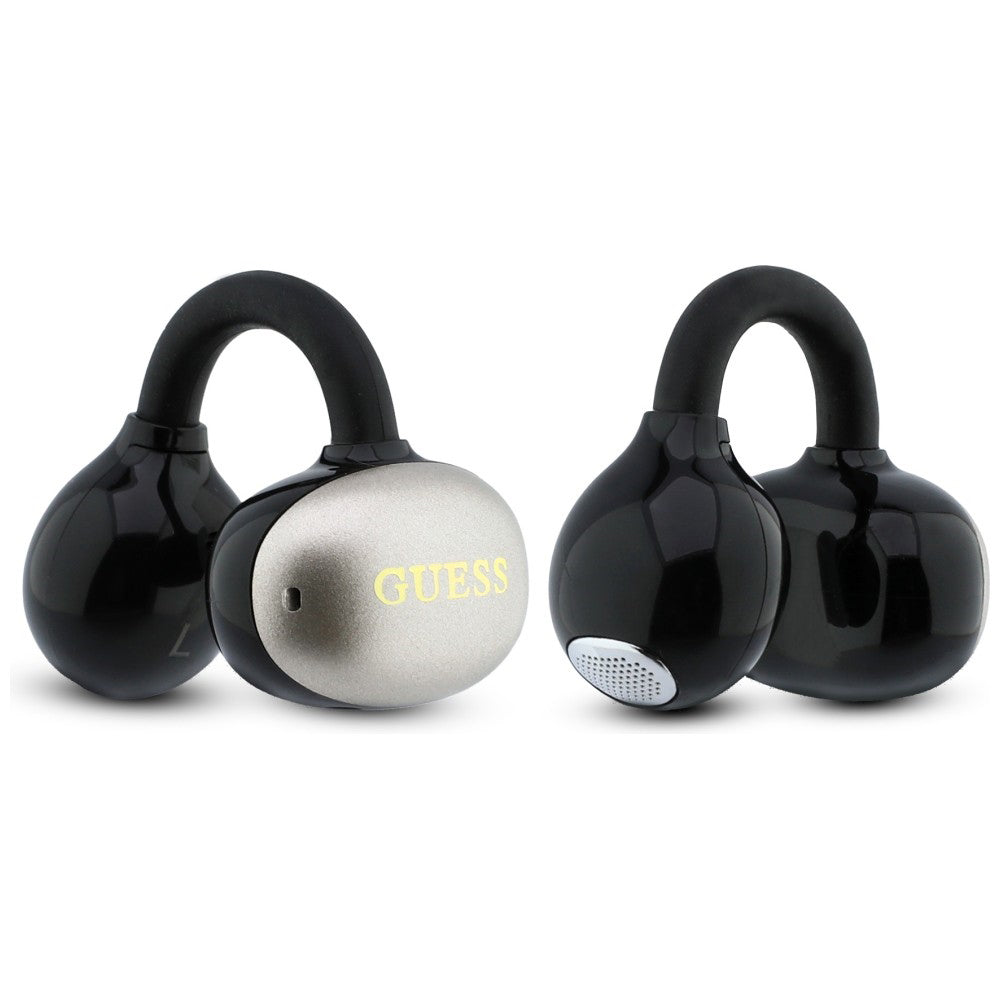 Casque Bluetooth mains libres Guess finition métallique pièces électroplacées classique, TWS, noir