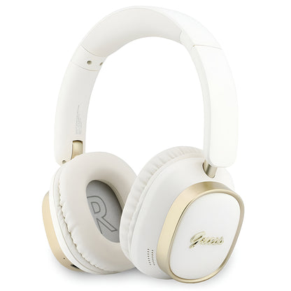 Kit mains libres Bluetooth Guess Rectangle Metal Script, A2DP, Blanc