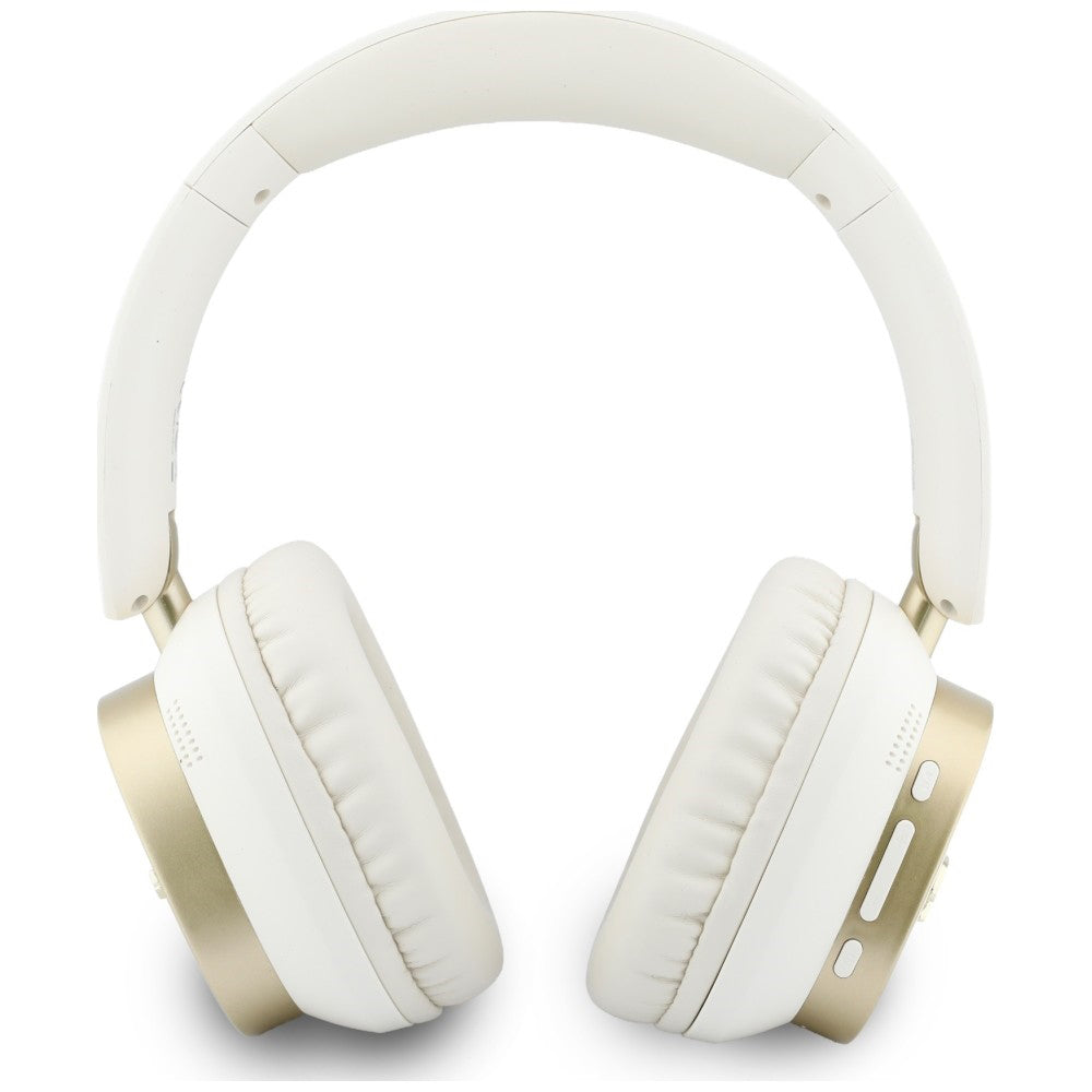 Kit mains libres Bluetooth Guess Rectangle Metal Script, A2DP, Blanc