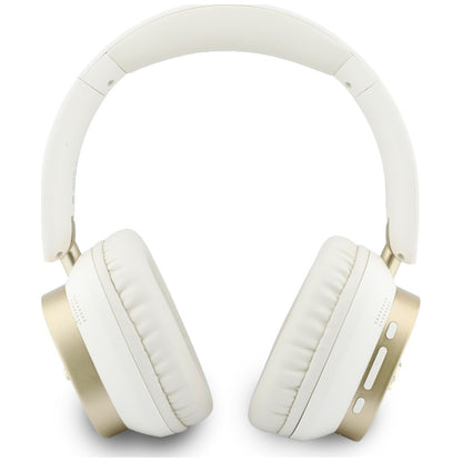 Kit mains libres Bluetooth Guess Rectangle Metal Script, A2DP, Blanc