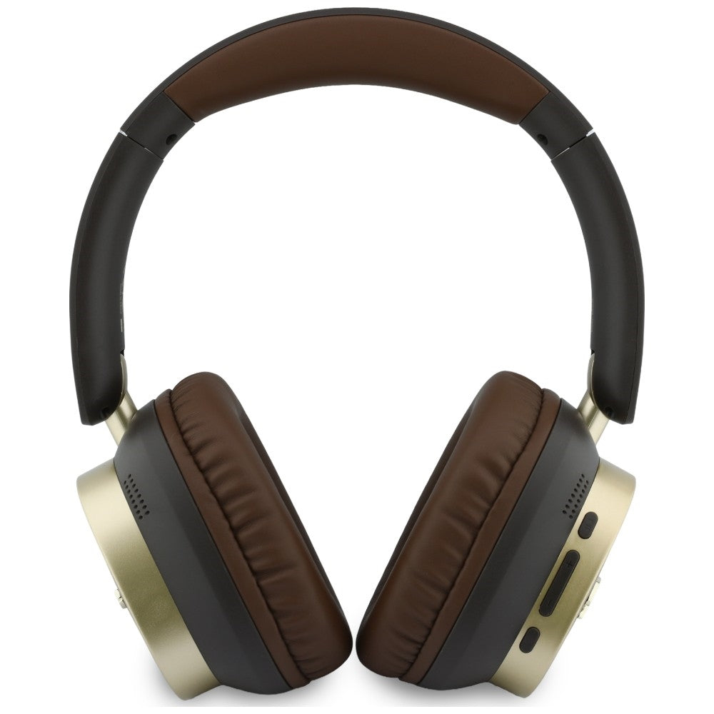 Casque Bluetooth mains libres Guess Rectangle Metal Script, A2DP, Marron