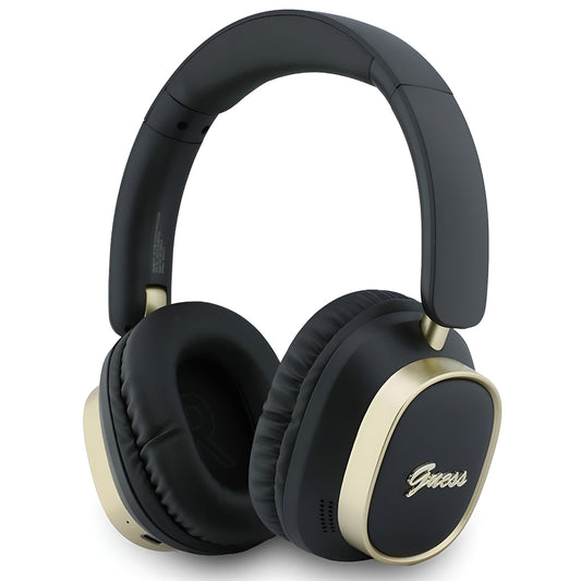 Kit mains libres Bluetooth Guess Rectangle Metal Script, A2DP, Noir