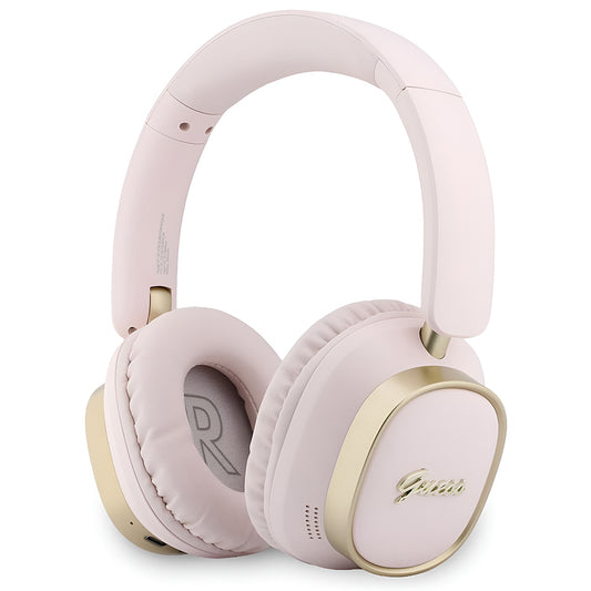 Kit mains libres Bluetooth Guess Rectangle Metal Script, A2DP, Rose