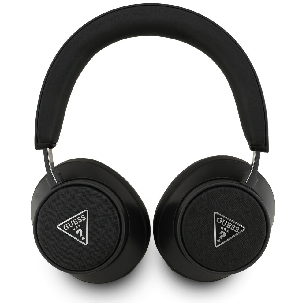 Kit mains libres Bluetooth Guess Saffiano Triangle Logo, A2DP, Noir