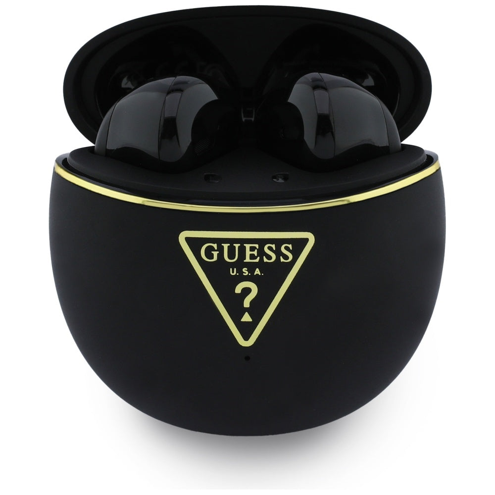Écouteurs Bluetooth Guess Script Print, TWS, Noir