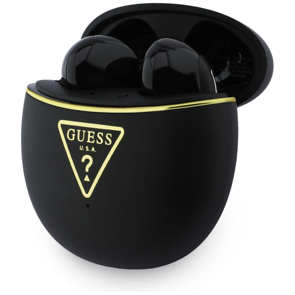 Écouteurs Bluetooth Guess Script Print, TWS, Noir