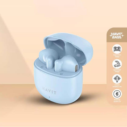 Handsfree Bluetooth HAVIT TW976, TWS, Blanc