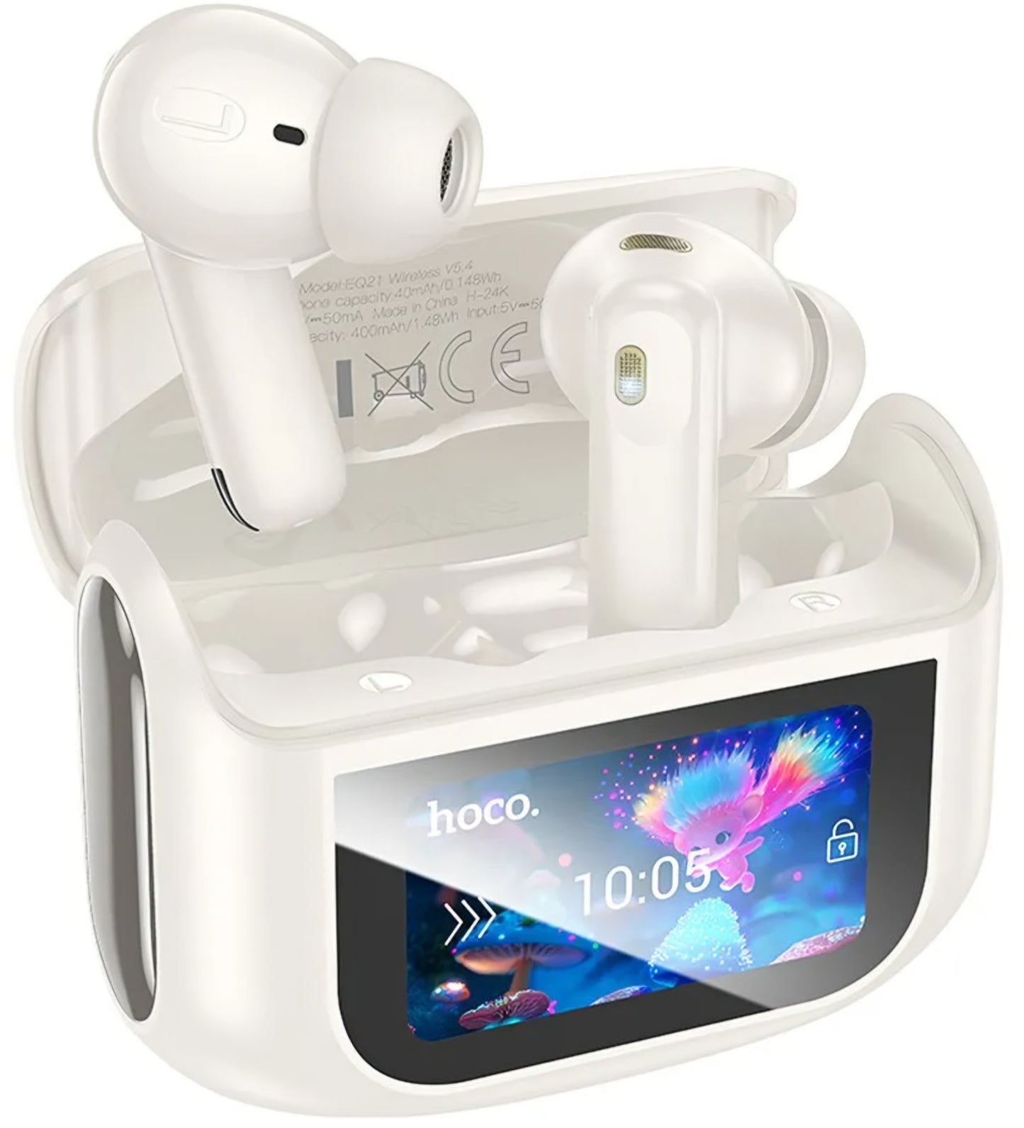 Écouteurs Bluetooth HOCO EQ21, TWS, ANC, Blanc
