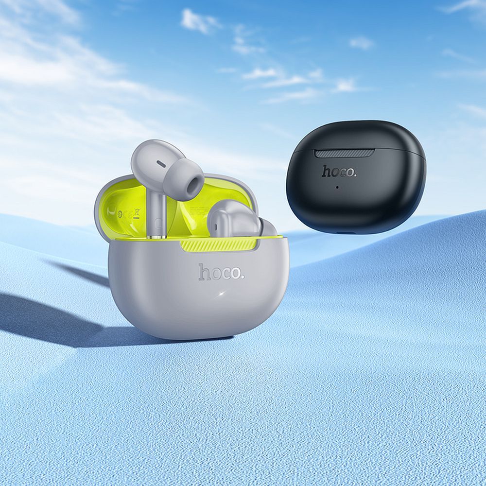 Kit mains libres Bluetooth HOCO EQ24, TWS, Gris