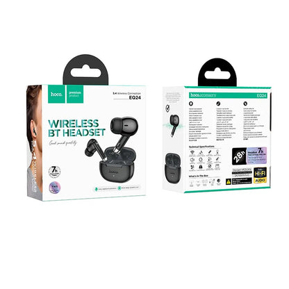 Kit mains libres Bluetooth HOCO EQ24, TWS, Noir