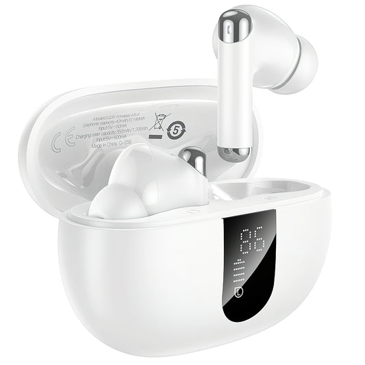 Kit mains libres Bluetooth HOCO EQ26, TWS, ANC, Blanc