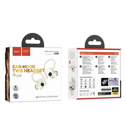 Kit mains libres Bluetooth HOCO EQ8, TWS, blanc 