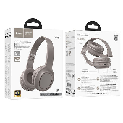 Kit mains libres Bluetooth HOCO W46, A2DP, Marron