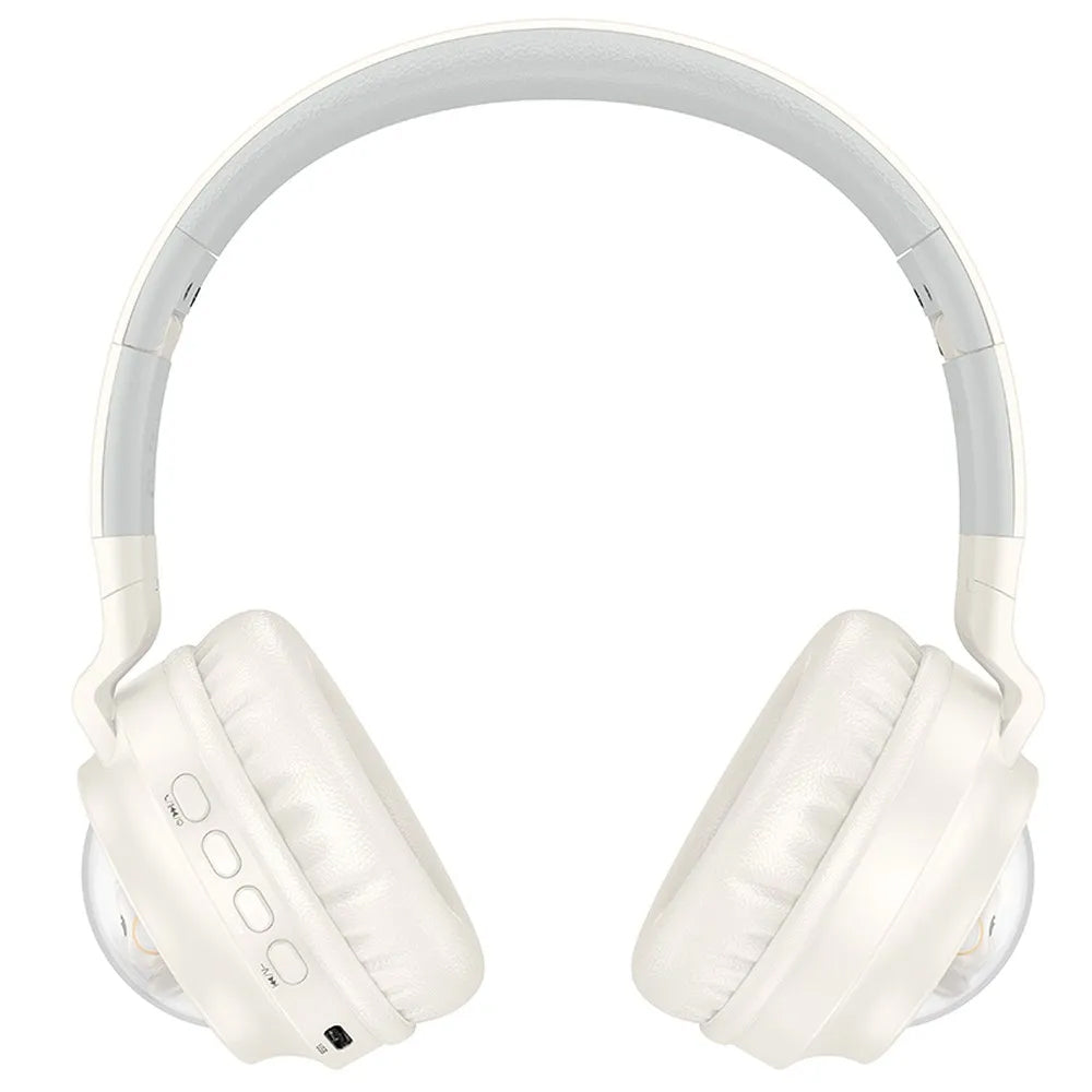 Kit mains libres Bluetooth HOCO W50 Kids Cute Cat, A2DP, Blanc