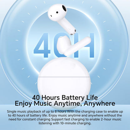 Kit mains libres Bluetooth Honor Choice X7e, TWS, ANC, Blanc 5504ABHF