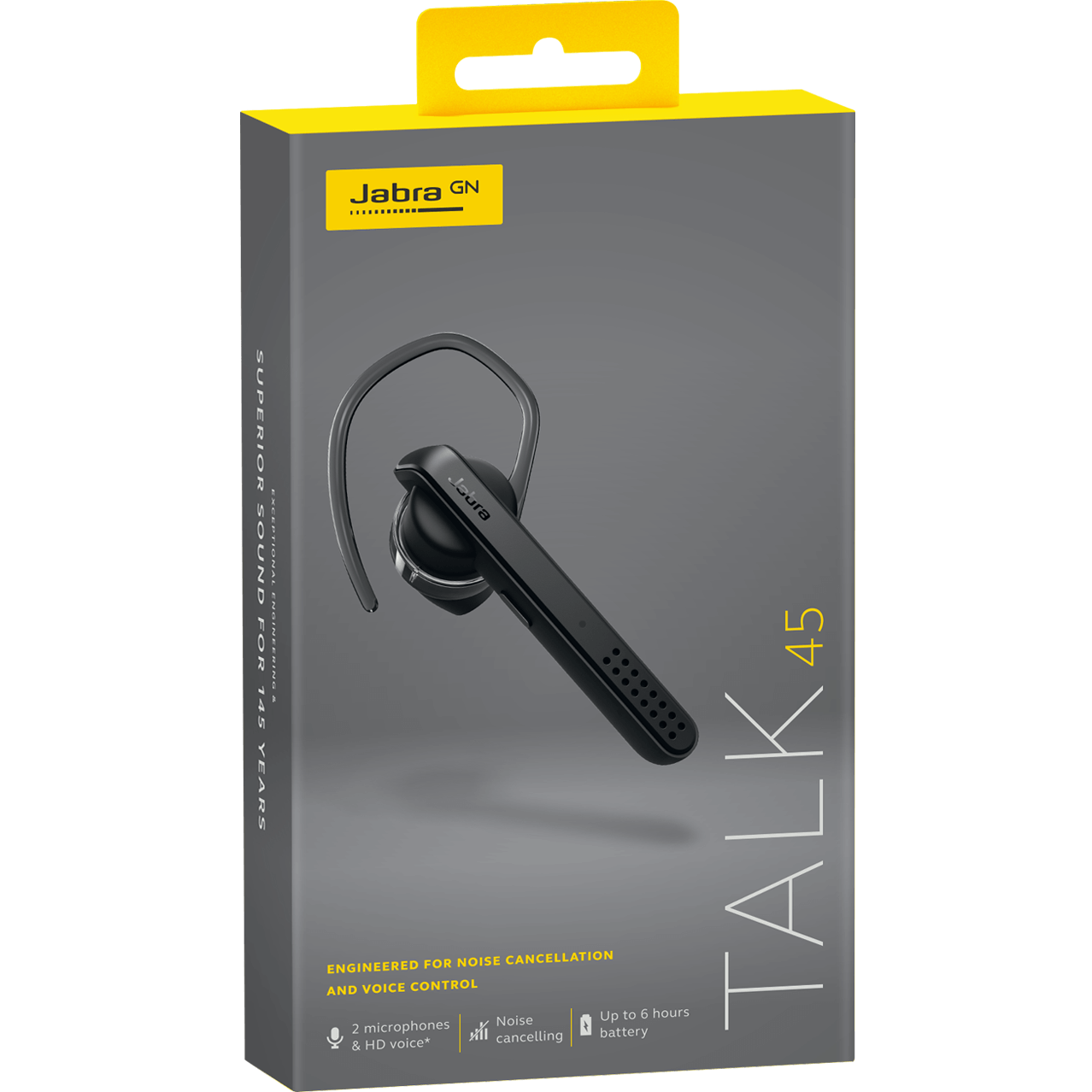 Kit mains libres Bluetooth Jabra Talk 45, A2DP, Noir, Remis à neuf 