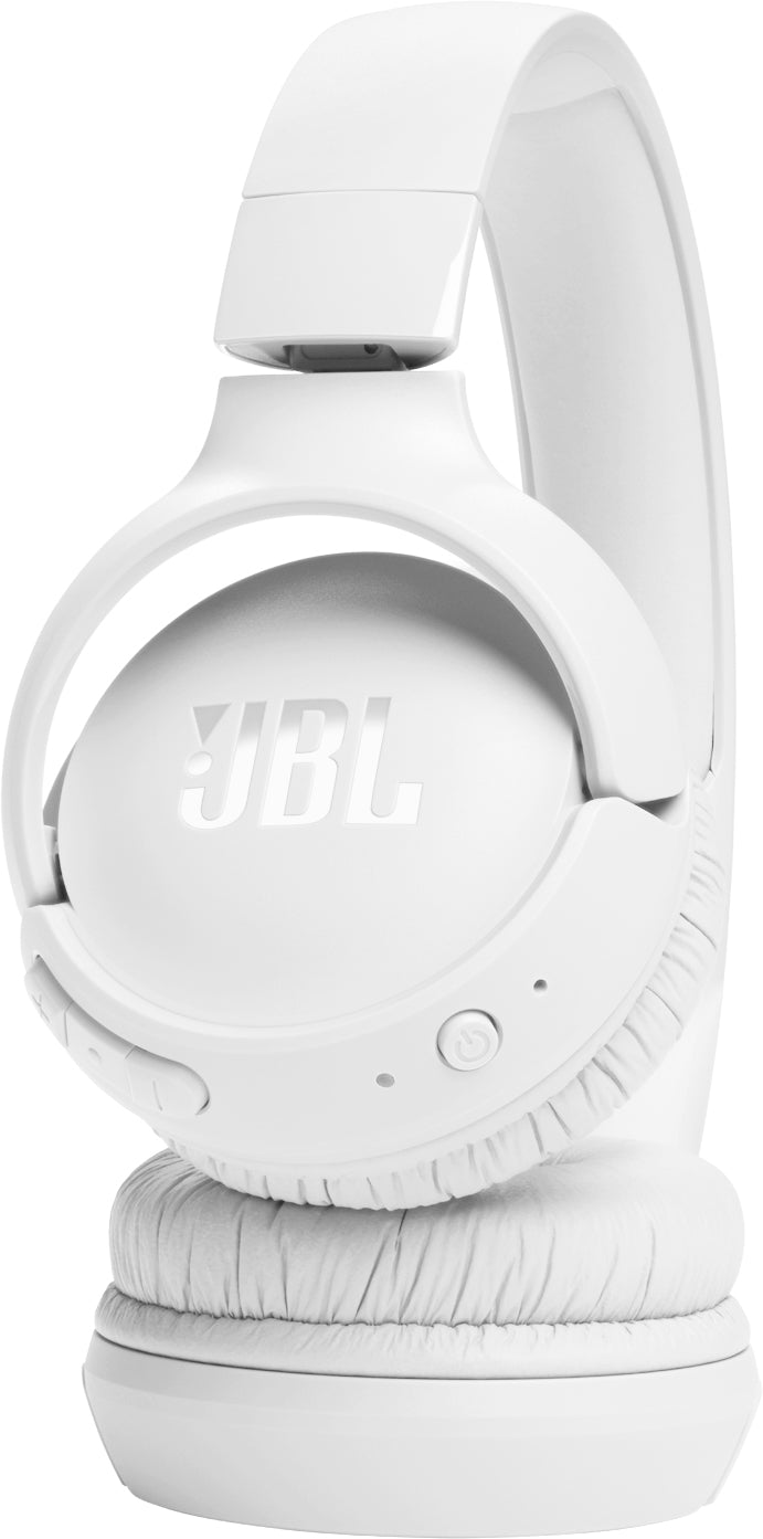 Kit mains libres Bluetooth JBL Tune 520BT, MultiPoint, A2DP, Blanc JBLT520BTWHT