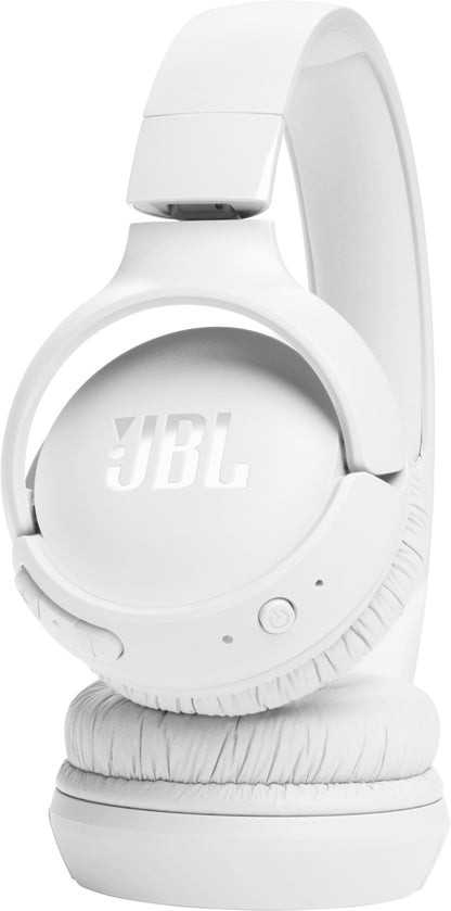 Kit mains libres Bluetooth JBL Tune 520BT, MultiPoint, A2DP, Blanc JBLT520BTWHT