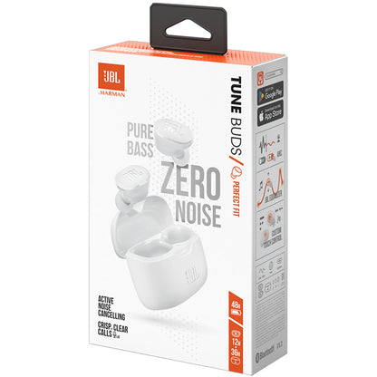 Écouteurs Bluetooth JBL Tune Buds, TWS, ANC, MultiPoint, Blanc JBLTBUDSWHT