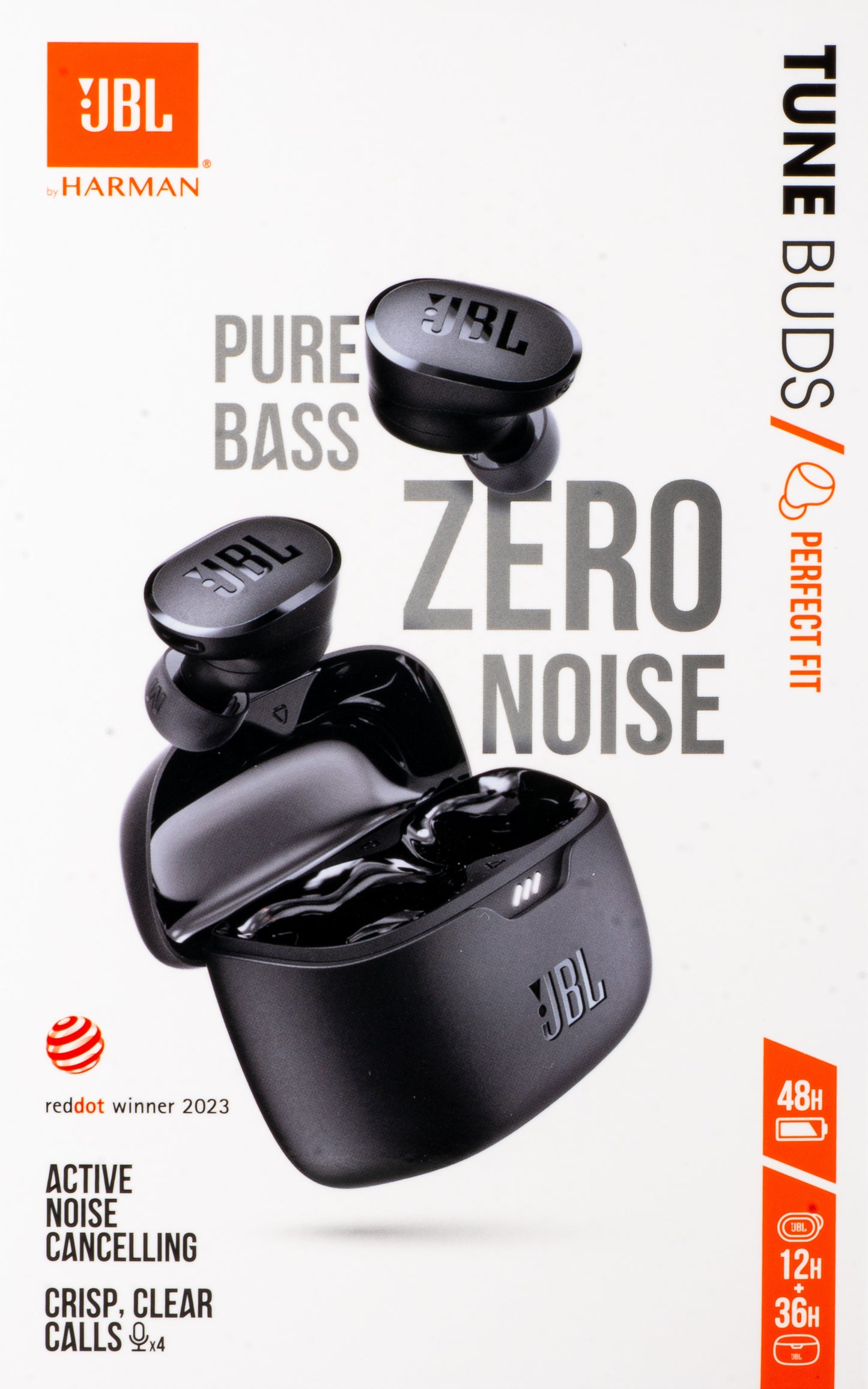 Écouteurs Bluetooth JBL Tune Buds, TWS, ANC, Multipoint, Noir JBLTBUDSBLK