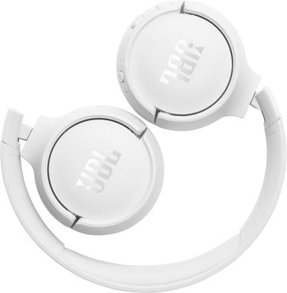 Kit mains libres Bluetooth JBL Tune 520BT, MultiPoint, A2DP, Blanc JBLT520BTWHT