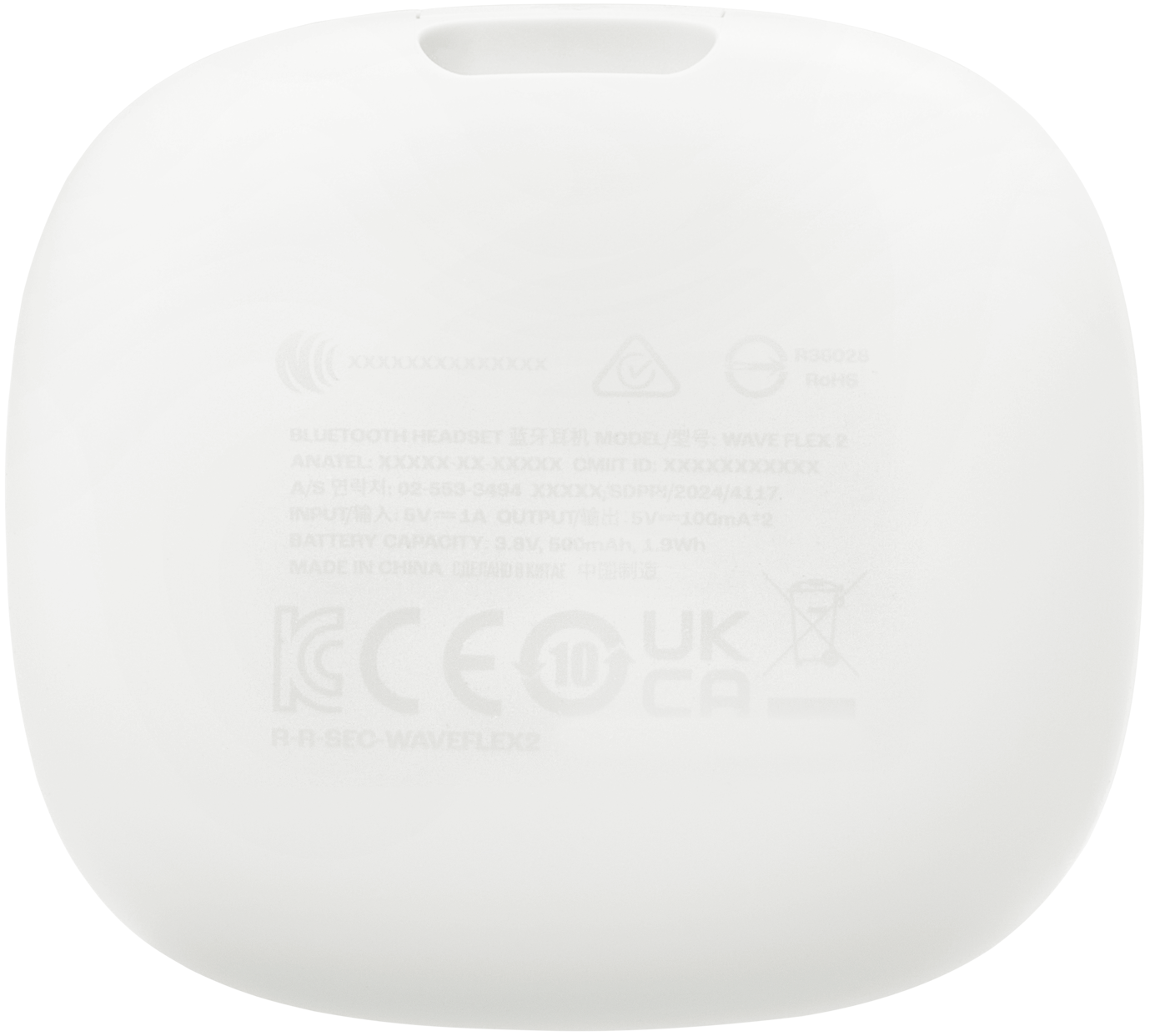 Kit mains libres Bluetooth JBL Wave Flex 2, TWS, ANC, MultiPoint, Blanc JBLWFLEX2WHT