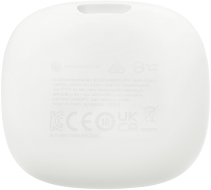 Kit mains libres Bluetooth JBL Wave Flex 2, TWS, ANC, MultiPoint, Blanc JBLWFLEX2WHT