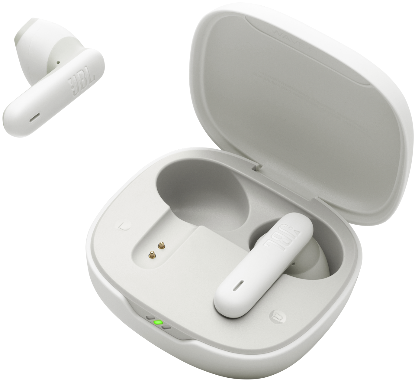 Kit mains libres Bluetooth JBL Wave Flex 2, TWS, ANC, MultiPoint, Blanc JBLWFLEX2WHT