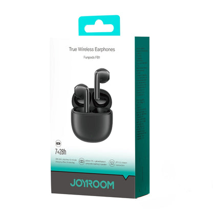 Kit mains libres Bluetooth Joyroom Funpods JR-FB1, TWS, ANC, Noir