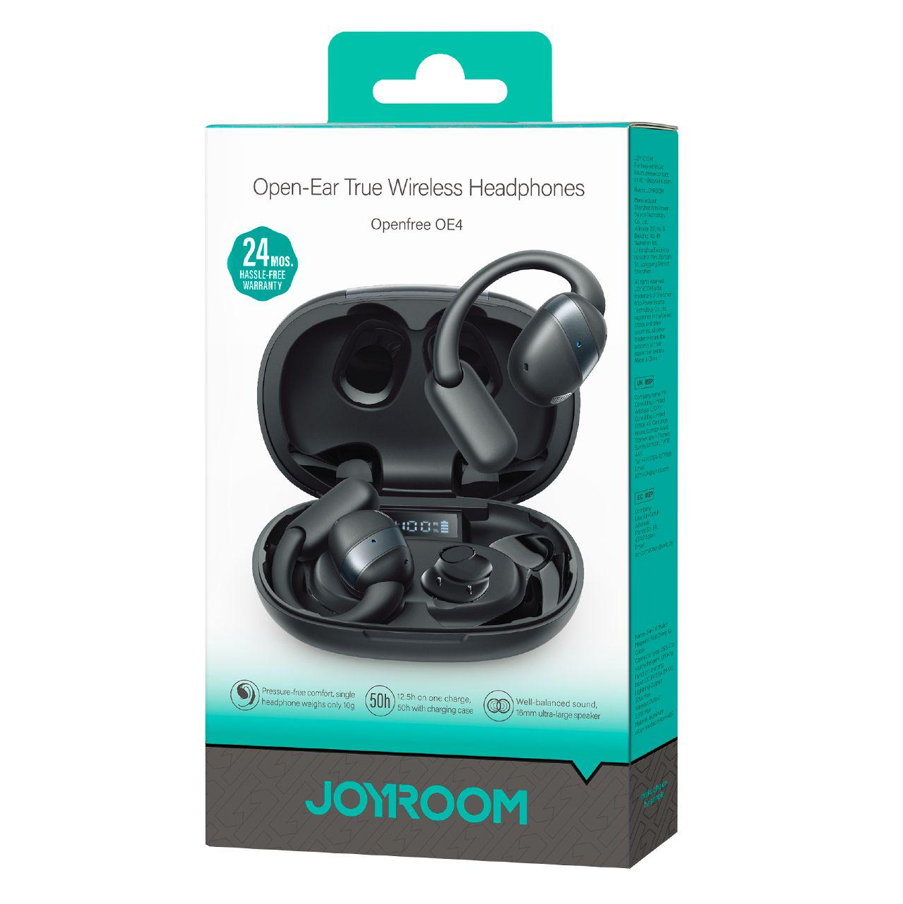 Écouteurs Bluetooth Joyroom Open Ear JR-OE4, TWS, Noir