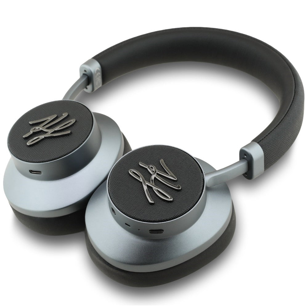 Casque Bluetooth mains libres Karl Lagerfeld Grained Initials, A2DP, ANC, Noir