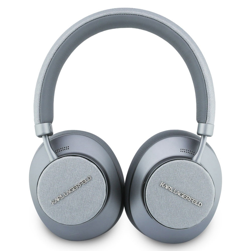 Kit mains libres Bluetooth Karl Lagerfeld Saffiano Elongated, A2DP, ANC, Gris