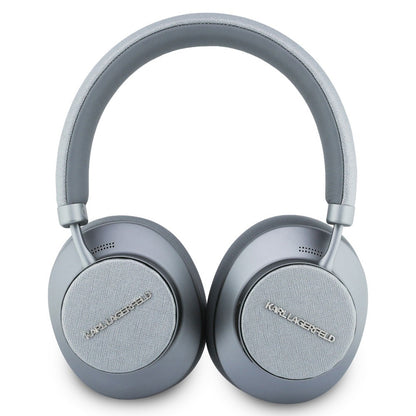 Kit mains libres Bluetooth Karl Lagerfeld Saffiano Elongated, A2DP, ANC, Gris