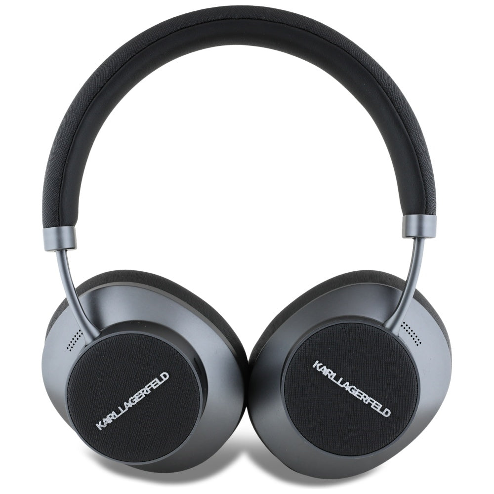 Kit mains libres Bluetooth Karl Lagerfeld Saffiano Elongated, A2DP, ANC, Noir