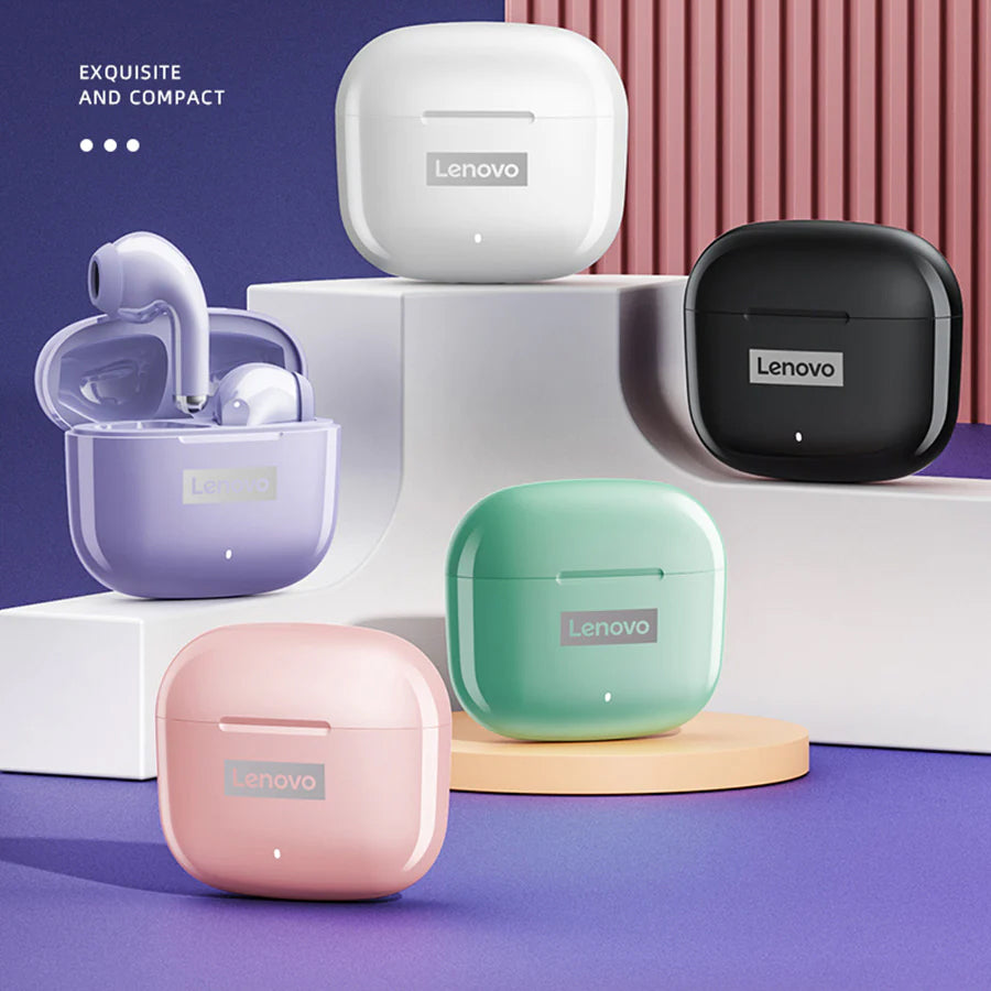 Kit mains libres Bluetooth Lenovo LP40 Pro, TWS, Blanc