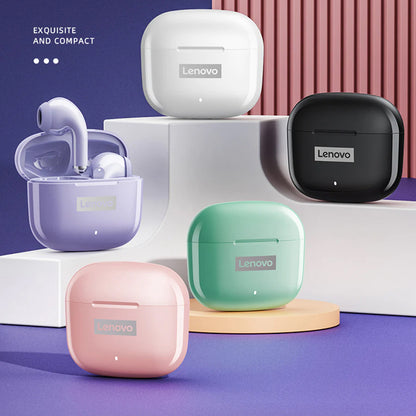 Kit mains libres Bluetooth Lenovo LP40 Pro, TWS, Blanc