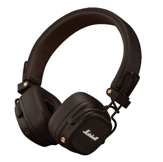 Kit mains libres Bluetooth Marshall Major V, A2DP, Marron