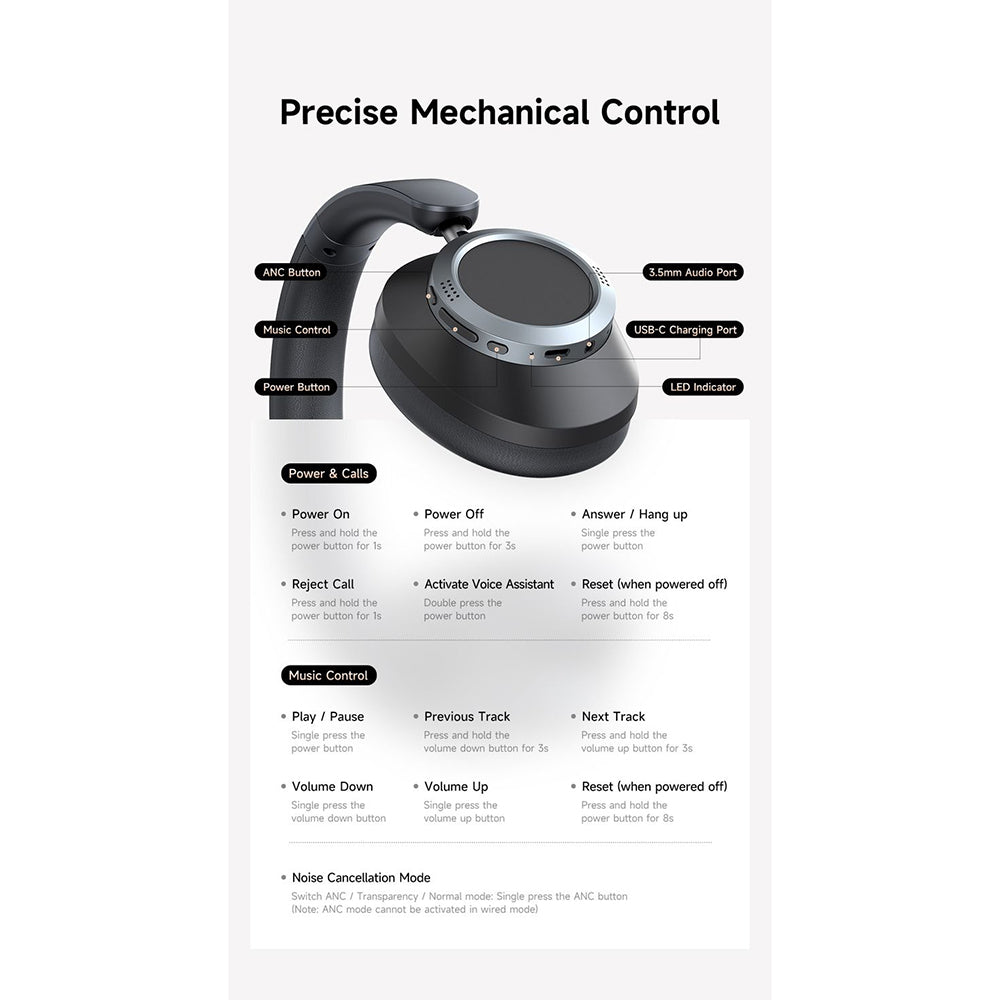 Handsfree Bluetooth McDodo HP-5820 T03, A2DP, ANC, Black