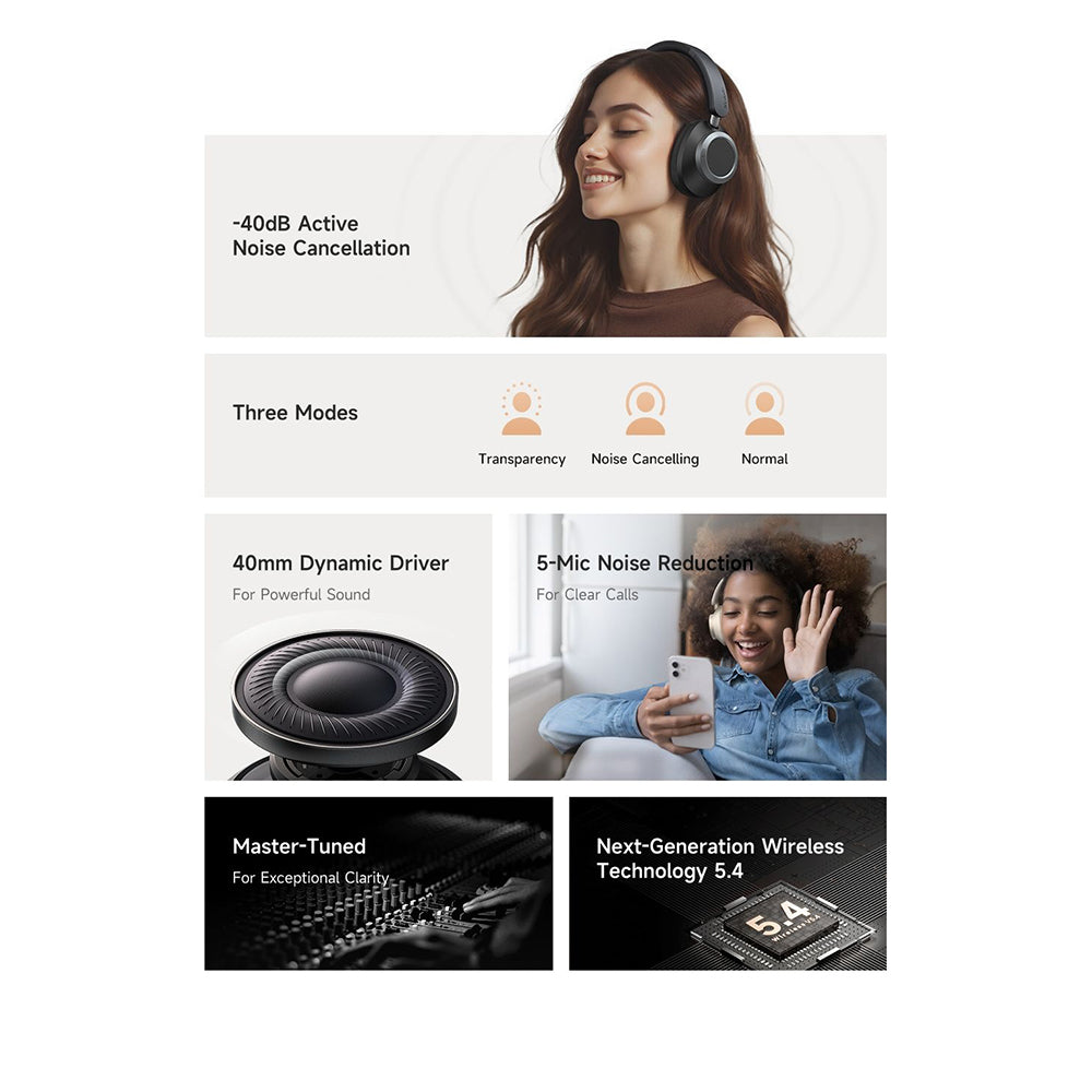 Kit mains libres Bluetooth McDodo HP-5821 T03, A2DP, ANC, Beige
